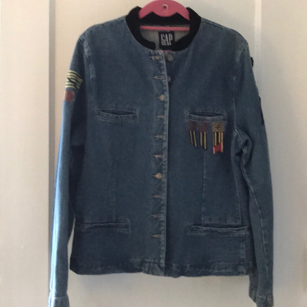 Gap military jean jacket
